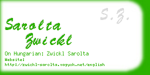 sarolta zwickl business card